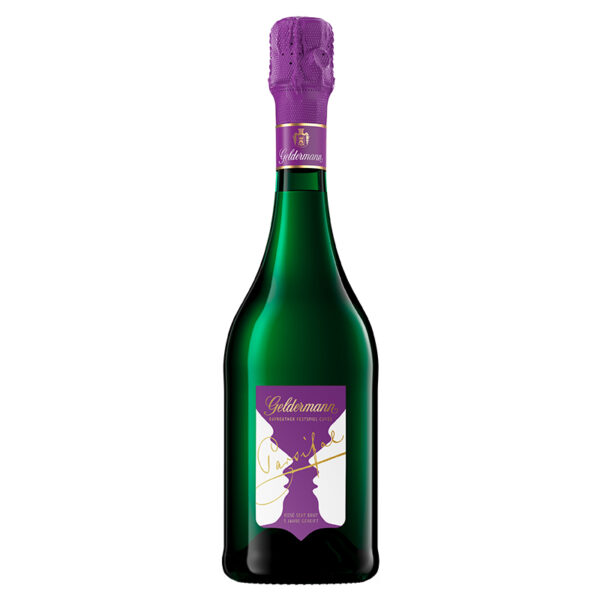 Geldermanns Bayreuther Festspiel Cuvée 2023 - dunkelgrüne Flasche mit violetter Banderole zu den Bayreuther Festspielen